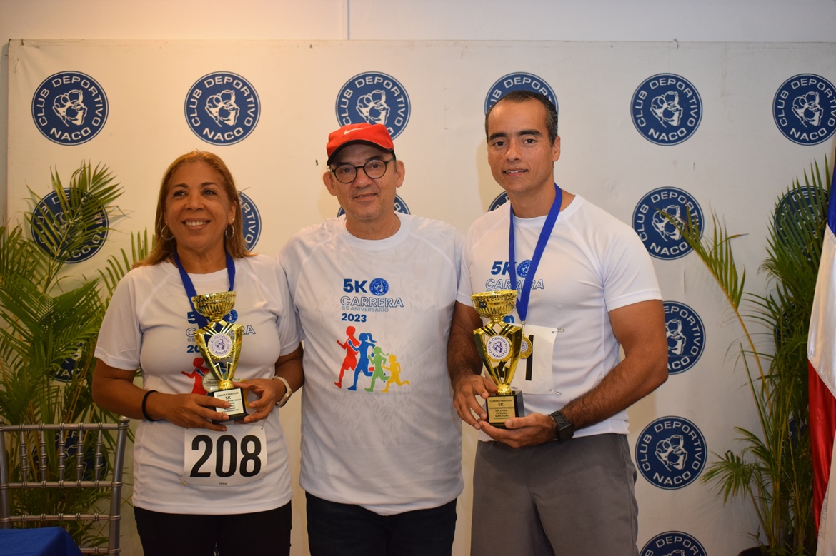 Martínez y Núñez ganan primeros lugares en Maratón 5K Club Naco