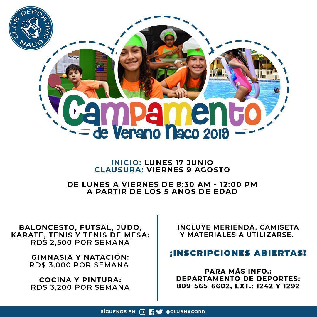 Se Acerca Campamento de Verano Naco 2019