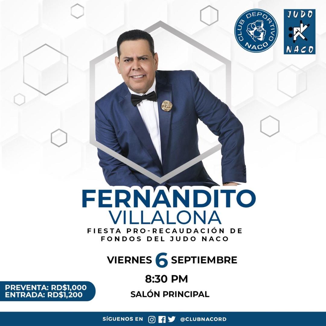 Judo Naco Anunció Gran Fiesta con Fernandito Villalona